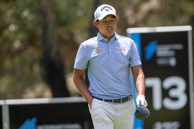 International Series Morocco Golf tournament Pavit Tangkamolprasert from Thailand reacts during the final round of the International Series Morocco Golf tournament in Rabat, Morocco, 14 June 2026. Rabat Morocco  Copyright: xJALALxMORCHIDIx