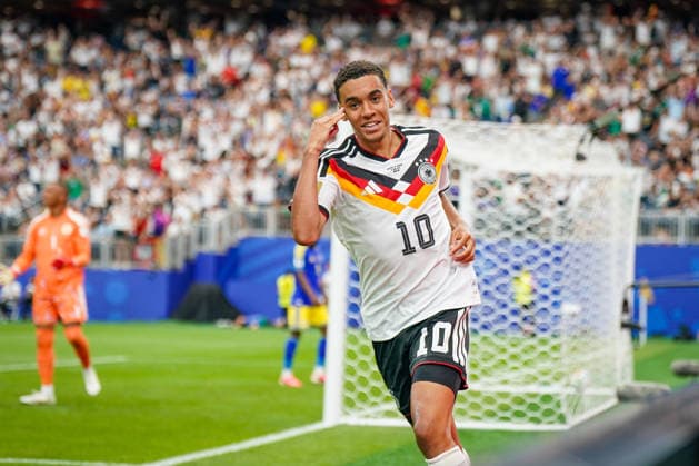 USA Soccer FIFA World Cup 2026 Group E Germany vs Curacao Houston Stadium Goal and goal celebration to 4 1 by Jamal Musiala Germany 10 Joy, emotions, jubilation Copyright: xJOERANxSTEINSIEKx