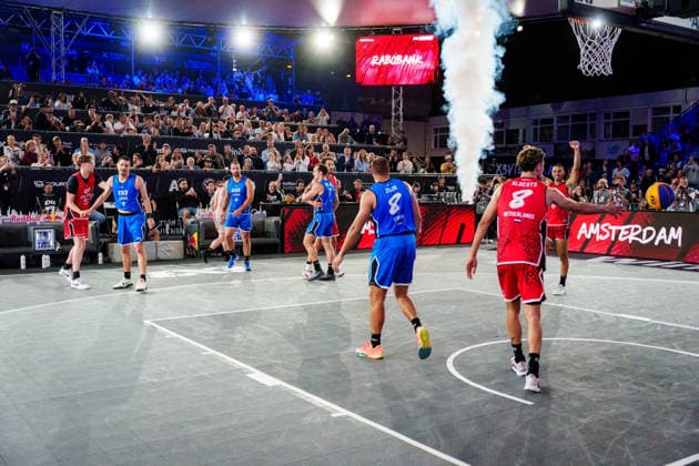 BASKETBALL - FIBA 3x3 World Tour VIENNA,AUSTRIA,14.JUN.26 - BASKETBALL - FIBA 3x3 World Tour. Image shows the rejoicing of NED.  GEPAxpictures xEdgarxEisner