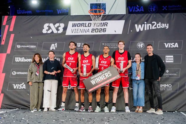 BASKETBALL - FIBA 3x3 World Tour VIENNA,AUSTRIA,14.JUN.26 - BASKETBALL - FIBA 3x3 World Tour. Image shows the team of NED.  GEPAxpictures xEdgarxEisner