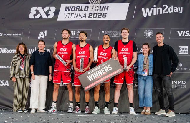 BASKETBALL - FIBA 3x3 World Tour VIENNA,AUSTRIA,14.JUN.26 - BASKETBALL - FIBA 3x3 World Tour. Image shows the team of NED.  GEPAxpictures xEdgarxEisner