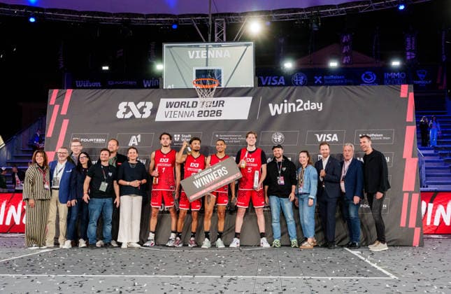 BASKETBALL - FIBA 3x3 World Tour VIENNA,AUSTRIA,14.JUN.26 - BASKETBALL - FIBA 3x3 World Tour. Image shows the team of NED.  GEPAxpictures xEdgarxEisner