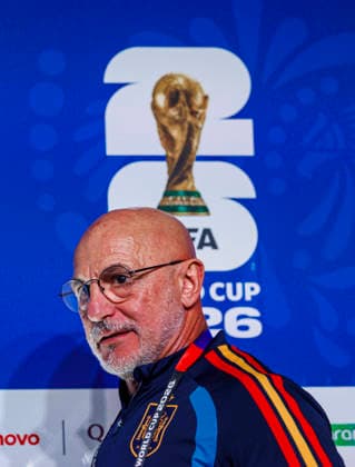 Sapin national team, Nationalteam World Cup - 14 06 2026 press conference, PK, Pressekonferenz of Luis de la Fuente head coach of Spain during the Spanish national team s training session at their World Cup in Atlanta Stadium, United States of America on June 14, 2026. Photo (PGS Photo Agency) Atlanta United Satates of America Copyright: xPGSxPhotoxAgencyx