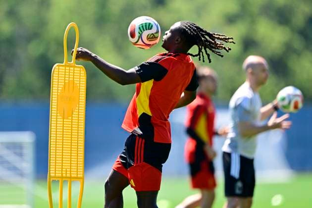 Belgian national football team - FIFA World Cup, WM, Weltmeisterschaft, Fussball 2026 - media activities 14 06 2026 RENTON, UNITED STATES OF AMERICA - JUNE 14 : Doku Jeremy forward of Belgium pictured during a training session of the Belgian national football team during the FIFA World Cup 2026 on June 14, 2026 in Renton, United States of America, 14 06 2026 Renton United States of America  Copyright: xJanxDexMeuleneirx
