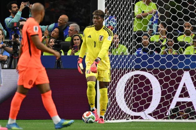 FIFA World Cup, WM, Weltmeisterschaft, Fussball 2026 - Netherlands vs Japan Goalkeeper Zion Suzuki of Japan in action during the FIFA World Cup 2026 group stage match Netherlands against Japan, in Dallas, Texas, USA, 14 June 2026. DALLAS United States  Copyright: xALBERTxPENAx