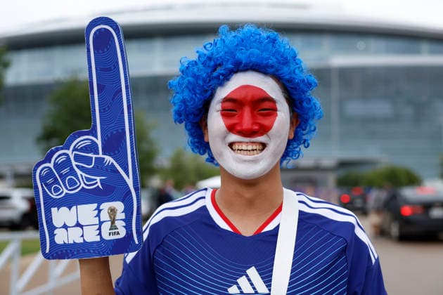 A fan arrives to the FIFA World Cup, WM, Weltmeisterschaft, Fussball 2026 Group F match between the Netherlands and Japan at AT&T Stadium in Arlington, USA 14 June 2026. FIFA World Cup 2026: Netherlands - Japan !ACHTUNG: NUR REDAKTIONELLE NUTZUNG!  Copyright: xSebastiánxMariscalx GR7231 0859106310st