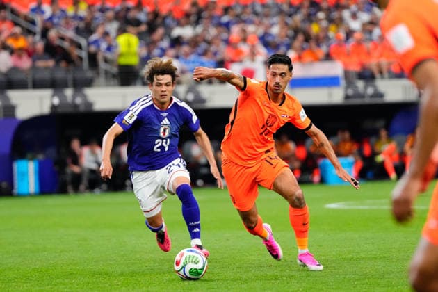 Netherlands v Japan - FIFA World Cup, WM, Weltmeisterschaft, Fussball 2026 - Group F ARLINGTON, UNITED STATES - JUNE 14: Tijjani Reijnders (14) of Netherlands drives the ball during the 2026 FIFA World Cup First Stage Group F match between Netherlands and Japan at Dallas Stadium in Arlington, Texas, United States on June 14, 2026. Jose Hernandez Anadolu Texas United States. Editorial use only. Please get in touch for any other usage.  Copyright: x2026xAnadoluxJosexHernandezx