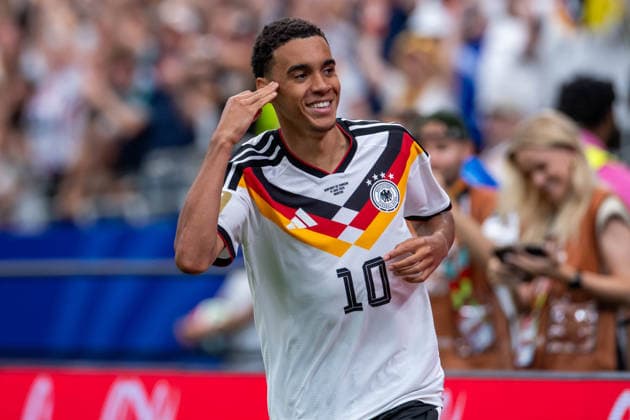 June 14, 2026: Germany midfielder Jamal Musiala (10) celebrates his goal during a FIFA World Cup, WM, Weltmeisterschaft, Fussball Group E match between Germany and Curacao in Houston, TX. .. CSM USA - ZUMAc04_ 20260614_faf_c04_053 Copyright: xTraskxSmithx