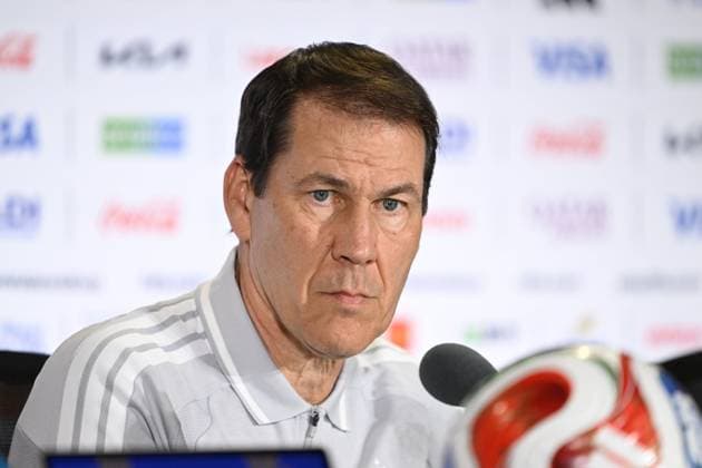 Belgian national football team - 2026 FIFA World Cup, WM, Weltmeisterschaft, Fussball - media activities 14 06 2026 SEATTLE, UNITED STATES OF AMERICA - JUNE 14 : Garcia Rudi head coach of Belgium pictured during a press conference, PK, Pressekonferenz at the Lumen Field Stadium prior to the Belgium vs Egypt match during the 2026 FIFA World Cup on June 14, 2026 in Seattle, United States of America, 14 06 2026 Seattle United States of America  Copyright: xNicoxVereeckenx