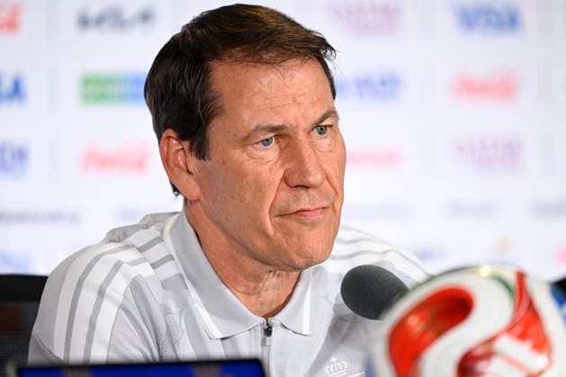 Belgian national football team - 2026 FIFA World Cup, WM, Weltmeisterschaft, Fussball - media activities 14 06 2026 SEATTLE, UNITED STATES OF AMERICA - JUNE 14 : Garcia Rudi head coach of Belgium pictured during a press conference, PK, Pressekonferenz at the Lumen Field Stadium prior to the Belgium vs Egypt match during the 2026 FIFA World Cup on June 14, 2026 in Seattle, United States of America, 14 06 2026 Seattle United States of America  Copyright: xNicoxVereeckenx