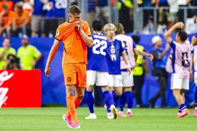 DALLAS, 14-06-2026, Dallas AT&T Stadium, World Cup 2026 Match between Netherlands and Japan. Picture showsNetherlands player Micky van de Ven disappointment Netherlands - Japan (World Cup 2026)  x204366486x Copyright: