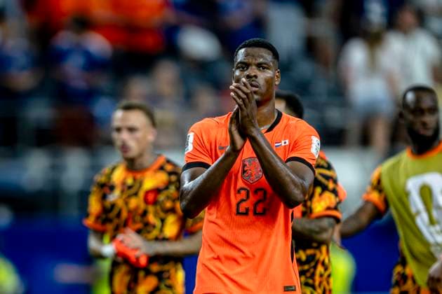 DALLAS Denzel Dumfries of the Netherlands during the Netherlands vs Japan at the 2026 World Cup at AT T Stadium on June 14, 2026, in Dallas, United States Photo by Stefan Koops EYE4IMAGES DeFodi Images