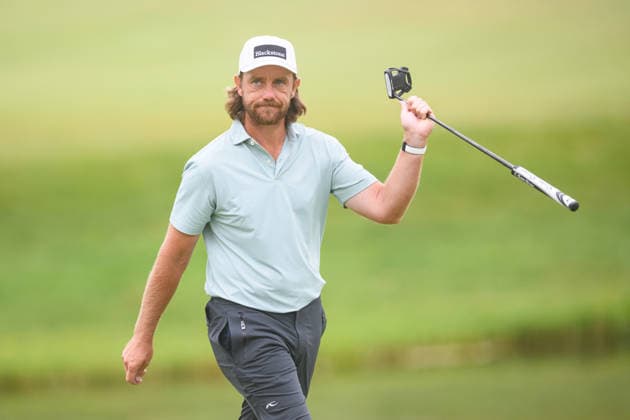 CALEDON, ON - JUNE 14: Tommy Fleetwood of England acknowledges the crowd on the 18th green during the final round of the RBC Canadian Open 2026 at TPC Toronto at Osprey Valley North Course on June 14, 2026 in Caledon, Ontario. (Photo by Julian Avram Icon Sportswire) GOLF: JUN 14 PGA, Golf Herren RBC Canadian Open EDITORIAL USE ONLY Icon2606140036