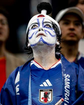 DALLAS - supporter of Japan during Netherlands vs. Japan at the 2026 World Cup at AT&T Stadium on June 14, 2026, in Dallas, United States. (Photo by Stefan Koops EYE4IMAGES DeFodi Images) - *** DALLAS supporter of Japan during Netherlands vs Japan at the 2026 World Cup at AT T Stadium on June 14, 2026, in Dallas, United States Photo by Stefan Koops EYE4IMAGES DeFodi Images