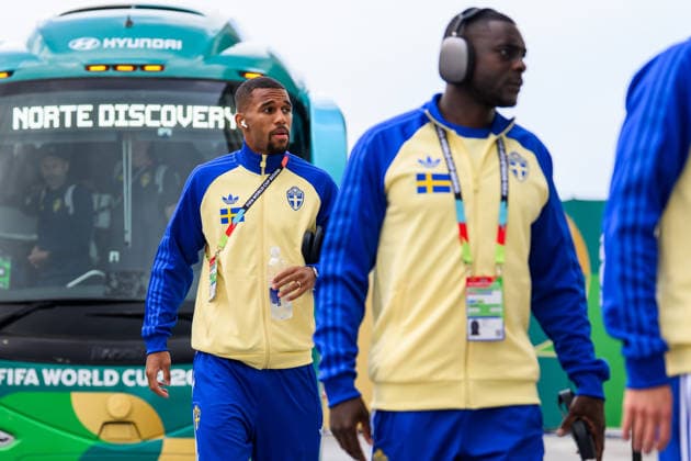 260614 Isak Hien of Sweden arrives at Estadio Monterrey ahead of the FIFA World Cup 2026 football match between Sweden and Tunisia on June 14, 2026 in Monterrey Photo Petter Arvidson BILDBYRAN kod PA PA1234 bbeng fotboll football soccer fotball vm fotbolls vm fotballs vm fotbolls vm 2026 fifa world cup 2026 sverige sweden sverige a tunisien tunisia  Copyright: PETTERxARVIDSON BB260614PA106