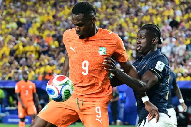 Ivory Coast v Ecuador - FIFA World Cup, WM, Weltmeisterschaft, Fussball 2026 - Group E PHILADELPHIA, UNITED STATES - JUNE 14: Ange-Yoan Bonny (9) of Ivory Coast in action during the 2026 FIFA World Cup First Stage Group E match between Ivory Coast and Ecuador at Lincoln Financial Field (Philadelphia Stadium) in Philadelphia, Pennsylvania, United States on June 14, 2026. Abdulhamid Hosbas Anadolu Pennsylvania United States. Editorial use only. Please get in touch for any other usage.  Copyright: x2026xAnadoluxAbdulhamidxHosbasx
