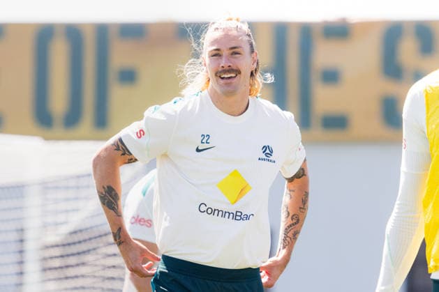 SOCCER AUSTRALIA TRAINING, Socceroos player Jackson Irvine seen during a training session at the Oakland Roots Sports Club in Alameda, California, United States, Sunday, June 14, 2026. ( NO ARCHIVING Alameda California United States  Copyright: xJasonxHenryx 20260615191891939339