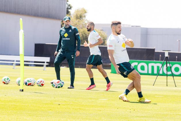 SOCCER AUSTRALIA TRAINING, Socceroos player Mathew Leckie seen during a training session at the Oakland Roots Sports Club in Alameda, California, United States, Sunday, June 14, 2026. ( NO ARCHIVING Alameda California United States  Copyright: xJasonxHenryx 20260615113473182885