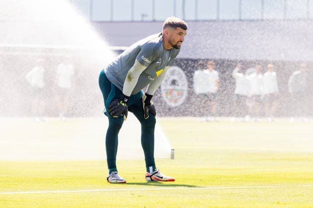 SOCCER AUSTRALIA TRAINING, Socceroos player Mathew Ryan seen during a training session at the Oakland Roots Sports Club in Alameda, California, United States, Sunday, June 14, 2026. ( NO ARCHIVING Alameda California United States  Copyright: xJasonxHenryx 20260615122302383107