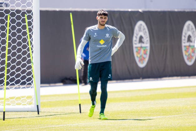 SOCCER AUSTRALIA TRAINING, Socceroos player Patrick Beach seen during a training session at the Oakland Roots Sports Club in Alameda, California, United States, Sunday, June 14, 2026. ( NO ARCHIVING Alameda California United States  Copyright: xJasonxHenryx 20260615164038635244