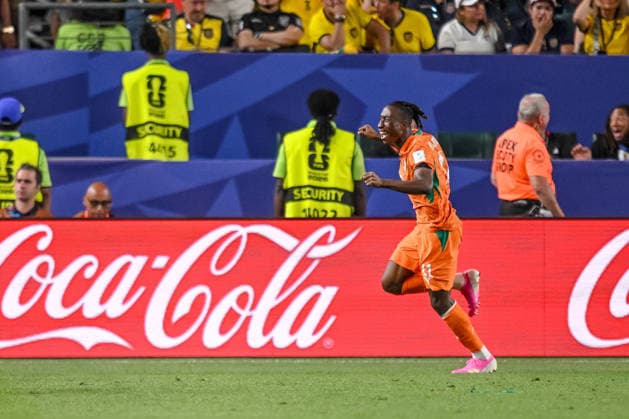 Yan Diomande Ivory Coast celebrates after scoring his team s first goal during the FIFA World Cup 2026 Group E match between Cote D Ivoire and Ecuador at Philadelphia Stadium on June 14, 2026 in Philadelphia, United States Photo by Harry Langer DeFodi Images