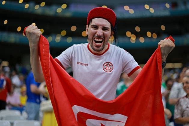 June 14, 2026, Monterrey, Mexico: Tunisia fans, poses for photo prior the match between Sweden and Tunisia for the 1st round of the group F of the FIFA World Cup, WM, Weltmeisterschaft, Fussball 2026 at Monterrey Stadium on June 14, 2026 in Monterrey, Mexico. Photo: DiaEsportivo Monterrey Mexico - ZUMAh208 20260614_zsp_h208_005 Copyright: xHeulerxAndreyx