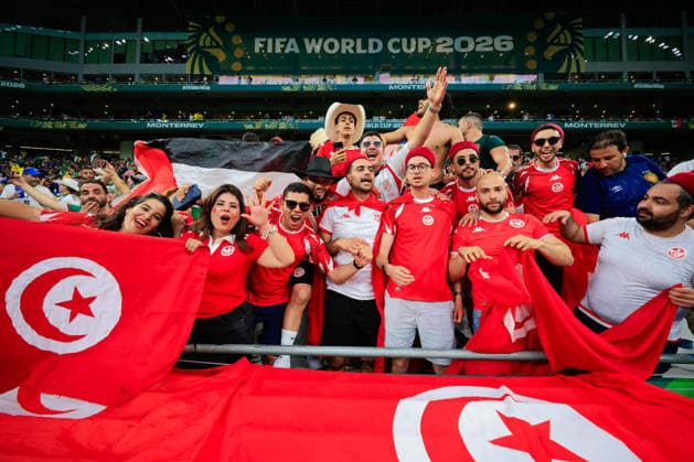 FIFA World Cup, WM, Weltmeisterschaft, Fussball 2026 SWEDEN VS TUNISIA FIFA WORLD CUP 2026 SWEDEN VS TUNISIA 14062026 MONTERREY, NUEVO LEON. Action photo of Tunisia fans, during Round 1 Goup F game of the FIFA World Cup 2026, held at the Estadio Monterrey of Monterrey, Nuevo Leon. Foto de accion de fans de Tunez, durante el juego de Ronda 1 del Grupo F de la Copa del Mundo 2026 de la FIFA, celebrado en el Estadio Monterrey de Monterrey, Nuevo Leon. PHOTO BY IMAGENSHOP AGENCIA FOTOGRAFICA MONTERREY NUEVO LEON MEXICO *** FIFA WORLD CUP 2026 SWEDEN VS TUNISIA FIFA WORLD CUP 2026 SWEDEN VS TUNISIA 14062026 MONTERREY, NUEVO LEON Action photo of Tunisia fans, during Round 1 Goup F game of the FIFA World Cup 2026, held at the Estadio Monterrey of Monterrey, Nuevo Leon Action photo of Tunisia fans, during Round 1 Goup F game of the FIFA World Cup 2026, held at the Estadio Monterrey of Monterrey, Nuevo Leon PHOTO BY IMAGENSHOP AGENCIA FOTOGRAFICA MONTERREY NEW LEON MEXICO Copyright: xJorgexReyesx