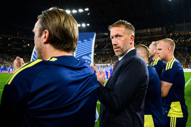 260614 Head coach Graham Potter of Sweden during the FIFA World Cup 2026 football match between Sweden and Tunisia on June 14, 2026 in Monterrey Photo Joel Marklund BILDBYRAN code JM PA1234 bbeng fotboll football soccer fotball vm fotbolls vm fotbolls vm fotbolls vm 2026 fifa world cup 2026 sverige sweden sverige a tunisien tunisia  Copyright: JOELxMARKLUND BB260614JM110