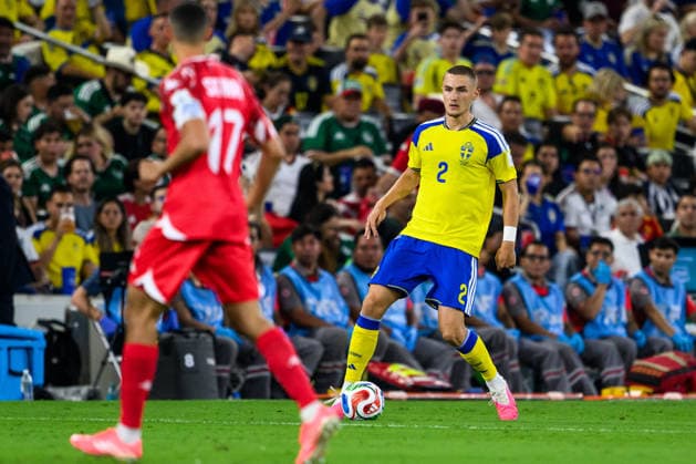 260614 Gustaf Lagerbielke of Sweden during the FIFA World Cup 2026 football match between Sweden and Tunisia on June 14, 2026 in Monterrey Photo Petter Arvidson BILDBYRAN code PA PA1234 bbeng fotboll football soccer fotball vm fotbolls vm fotball vm fotbolls vm 2026 fifa world cup 2026 sverige sweden sverige a tunisien tunisia bbauto  Copyright: PETTERxARVIDSON BB260614PA154