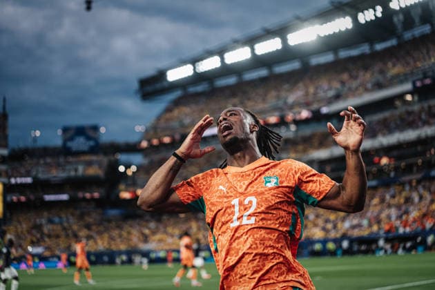Soccer Men FIFA World Cup 2026 Group E Ivory Coast vs Ecuador 14 06 2026 Elye Wahi 12, Ivory Coast upset Philadelphia Philadelphia Stadium Pennsylvania United States of America