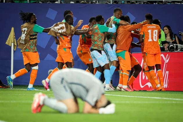 FOOTBALL : Equateur vs Cote d Ivoire - Coupe du monde FIFA 2026 - 14 06 2026 - Stade Lincoln Financial Fiel - Philadelphie Joie des joueurs de l equipe de CÃ te d Ivoire apres le but de Jean MichaÃ«l Seri 15 (CÃ te d Ivoire)  Copyright: xx