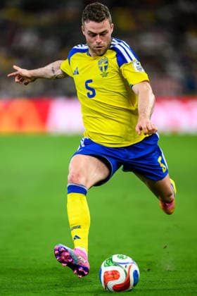260614 Gabriel Gudmundsson of Sweden during the FIFA World Cup 2026 football match between Sweden and Tunisia on June 14, 2026 in Monterrey Photo Petter Arvidson BILDBYRAN code PA PA1234 bbeng fotboll football soccer fotball vm fotbolls vm fotball vm fotbolls vm 2026 fifa world cup 2026 sverige sweden sverige a tunisien tunisia bbauto  Copyright: PETTERxARVIDSON BB260614PA174