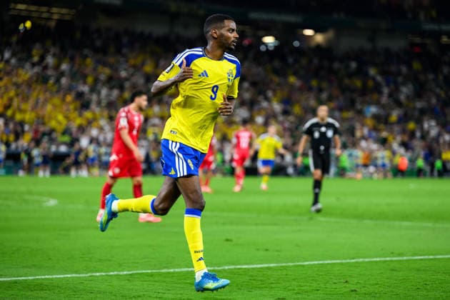 260614 Alexander Isak of Sweden celebrates after scoring 2 0 during the FIFA World Cup 2026 football match between Sweden and Tunisia on June 14, 2026 in Monterrey Photo Petter Arvidson BILDBYRAN kod PA PA1234 bbeng fotboll football soccer fotball vm fotbolls vm fotball vm fotbolls vm 2026 fifa world cup 2026 sverige sweden sverige a tunisien tunisia bbauto jubel  Copyright: PETTERxARVIDSON BB260614PA179