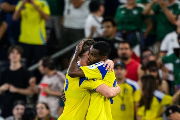 260614 Viktor Gyökeres and Alexander Isak of Sweden celebrate after 2 0 during the FIFA World Cup 2026 football match between Sweden and Tunisia on June 14, 2026 in Monterrey Photo Joel Marklund BILDBYRAN code JM PA1234 bbeng fotboll football soccer fotball vm fotbolls vm fotballs vm fotbolls vm 2026 fifa world cup 2026 sverige sweden sverige a tunisien tunisia jubel  Copyright: JOELxMARKLUND BB260614JM137