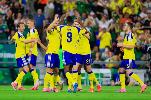 FIFA WORLD CUP 2026 SWEDEN VS TUNISIA FIFA WORLD CUP 2026 SWEDEN VS TUNISIA 14062026 MONTERREY, NUEVO LEON Action photo of Alexander Isak 9 of Sweden celebrating a goal scored, during Round 1 Goup F game of the FIFA World Cup 2026, held at the Estadio Monterrey of Monterrey, Nuevo Leon Action photo of Alexander Isak 9 of Sweden celebrating a goal scored, during Round 1 Goup F game of the FIFA World Cup 2026, held at the Estadio Monterrey of Monterrey, Nuevo Leon PHOTO BY IMAGENSHOP AGENCIA FOTOGRAFICA MONTERREY NEW LEON MEXICO Copyright: xJorgexReyesx