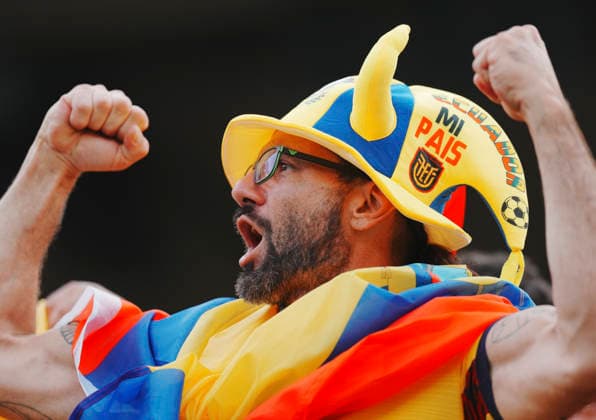 (260615) -- PHILADELPHIA, June 15, 2026 -- A fan of Ecuador is seen before the group E match between Cote d Ivoire and Ecuador at the 2026 FIFA World Cup, WM, Weltmeisterschaft, Fussball at Philadelphia Stadium in Philadelphia, the United States, June 14, 2026. ) (SP)U.S.-PHILADELPHIA-FOOTBALL-FIFA WORLD CUP-GROUP E-CIV VS ECU XuxChang 