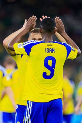 FIFA WORLD CUP 2026 SWEDEN VS TUNISIA FIFA WORLD CUP 2026 SWEDEN VS TUNISIA 14062026 MONTERREY, NUEVO LEON Action photo of Alexander Isak 9 of Sweden celebrating a goal scored, during Round 1 Group F game of the FIFA World Cup 2026, held at the Estadio Monterrey of Monterrey, Nuevo Leon Action photo of Alexander Isak 9 of Sweden celebrating a goal scored, during Round 1 Group F game of the FIFA World Cup 2026, held at the Estadio Monterrey of Monterrey, Nuevo Leon PHOTO BY IMAGENSHOP AGENCIA FOTOGRAFICA MONTERREY NUEVO LEON MEXICO Copyright: xJorgexReyesx