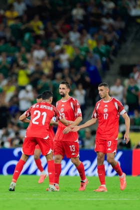 FIFA WORLD CUP 2026 SWEDEN VS TUNISIA FIFA WORLD CUP 2026 SWEDEN VS TUNISIA 14062026 MONTERREY, NUEVO LEON Action photo of players of Tunisia celebrating a goal scored, during Round 1 Group F game of the FIFA World Cup 2026, held at the Estadio Monterrey of Monterrey, Nuevo Leon Action photo of Tunisia players celebrating a goal scored, during Round 1 Group F game of the FIFA World Cup 2026, held at the Estadio Monterrey of Monterrey, Nuevo Leon PHOTO BY IMAGENSHOP AGENCIA FOTOGRAFICA MONTERREY NEW LEON MEXICO Copyright: xJorgexReyesx