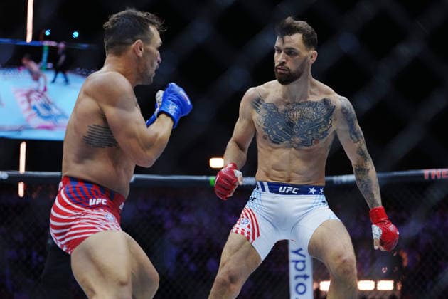 UFC Freedom 250 WASHINGTON, DC - June 14, 2026 : Mauricio Ruffy and Michael Chandler meet in the octagon for a 3-round bout at UFC Freedom 250 at The White House South Lawn on June 14, 2026 in Las Vegas, NV. (Photo by Louis Grasse PXImages) WASHINGTON, DC The White House South Lawn DC USA Copyright: xLouisxGrassex