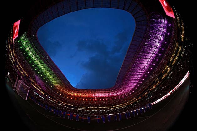 June 14, 2026, Monterrey, Mexico: General view of Monterrey Stadium prior the match between Sweden and Tunisia for the 1st round of the group F of the FIFA World Cup, WM, Weltmeisterschaft, Fussball 2026 at Monterrey Stadium on June 14, 2026 in Monterrey, Mexico. Photo: DiaEsportivo Monterrey Mexico - ZUMAh208 20260614_zsp_h208_020 Copyright: xHeulerxAndreyx