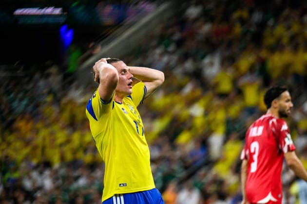 260614 Viktor Gyökeres of Sweden reacts during the FIFA World Cup 2026 football match between Sweden and Tunisia on June 14, 2026 in Monterrey Photo Joel Marklund BILDBYRAN code JM PA1234 bbeng fotboll football soccer fotball vm fotbolls vm fotballs vm fotbolls vm 2026 fifa world cup 2026 sverige sweden sverige a tunisien tunisia depp  Copyright: JOELxMARKLUND BB260614JM181