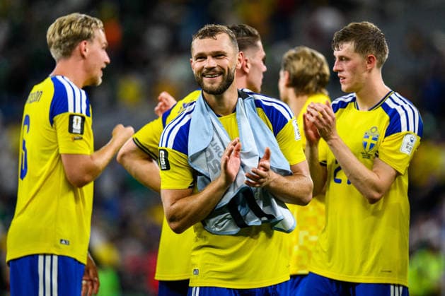260614 Jesper Karlström of Sweden celebrates after the FIFA World Cup 2026 football match between Sweden and Tunisia on June 14, 2026 in Monterrey Photo Joel Marklund BILDBYRAN kod JM PA1234 bbeng fotboll football soccer fotball vm fotbolls vm fotbolls vm fotbolls vm 2026 fifa world cup 2026 sverige sweden sverige a tunisien tunisia jubel  Copyright: JOELxMARKLUND BB260614JM202