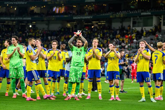 260614 goalkeeper Kristoffer Nordfeldt of Sweden celebrates after the FIFA World Cup 2026 football match between Sweden and Tunisia on June 14, 2026 in Monterrey Photo Joel Marklund BILDBYRAN kod JM PA1234 bbeng fotboll football soccer fotball vm fotbolls vm fotballs vm fotbolls vm 2026 fifa world cup 2026 sverige sweden sverige a tunisien tunisia jubel  Copyright: JOELxMARKLUND BB260614JM205