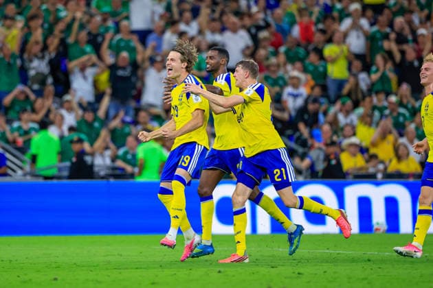 FIFA WORLD CUP 2026 SWEDEN VS TUNISIA FIFA WORLD CUP 2026 SWEDEN VS TUNISIA 14062026 MONTERREY, NUEVO LEON Action photo of Mattias Svanberg 19 of Sweden celebrating a goal, during Round 1 Group F game of the FIFA World Cup 2026, held at the Estado Monterrey of Monterrey, Nuevo Leon Action photo of Mattias Svanberg 19 of Sweden celebrating a goal, during Round 1 Group F game of the FIFA World Cup 2026, held at the Estadio Monterrey of Monterrey, Nuevo Leon PHOTO BY IMAGENSHOP AGENCIA FOTOGRAFICA MONTERREY NEW LEON MEXICO Copyright: xYOALIxMARTINEZx