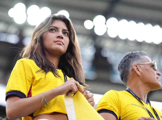 June 14, 2026, Philadelphia, Pennsylvania, USA: Ecuador fans cheer during the June 14th FIFA World Cup, WM, Weltmeisterschaft, Fussball 2026 matchup between CoÂ te d Ivoire and Ecuador at Lincoln Financial Field in Philadelphia, Pennsylvania. Philadelphia USA - ZUMAs325 20260614_zsp_s325_030 Copyright: xJessxStilesx