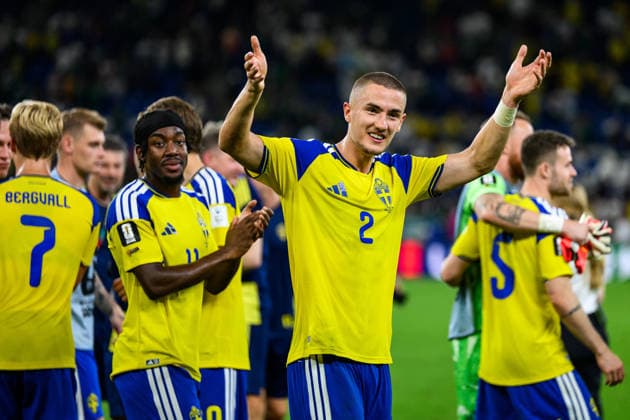 260614 Gustaf Lagerbielke of Sweden celebrates after the FIFA World Cup 2026 football match between Sweden and Tunisia on June 14, 2026 in Monterrey Photo Petter Arvidson BILDBYRAN code PA PA1234 bbeng fotboll football soccer fotball vm fotbolls vm fotball vm fotbolls vm 2026 fifa world cup 2026 sverige sweden sverige a tunisien tunisia bbauto jubel  Copyright: PETTERxARVIDSON BB260614PA289