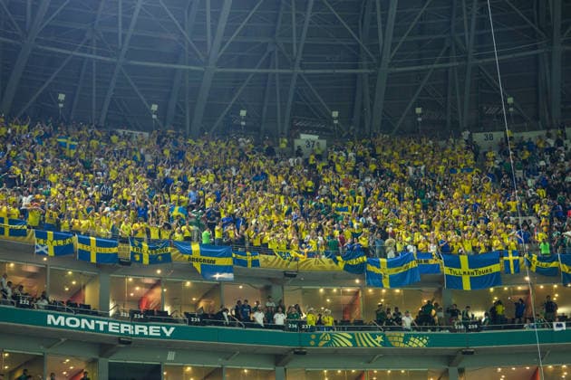 260614 Fans of Sweden after the FIFA World Cup, WM, Weltmeisterschaft, Fussball 2026 football match between Sweden and Tunisia on June 14, 2026 in Monterrey. Photo: Petter Arvidson BILDBYRAN kod PA PA1234 bbeng fotboll football soccer fotball vm fotbolls-vm fotball-vm fotbolls-vm 2026 fifa world cup 2026 sverige sweden sverige a tunisien tunisia publik *** 260614 Fans of Sweden after the FIFA World Cup 2026 football match between Sweden and Tunisia on June 14, 2026 in Monterrey Photo Petter Arvidson BILDBYRAN code PA PA1234 bbeng fotboll football soccer fotball vm fotbolls vm fotball vm fotbolls vm 2026 fifa world cup 2026 sverige sweden sverige a tunisien tunisia audience  Copyright: PETTERxARVIDSON BB260614PA293