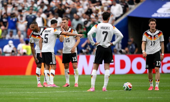 Football FIFA World Cup 2026 Preliminary Round Group E in Houston Germany Curacao 14 06 2026 Germany from left , Jonathan Tah, Aleksandar Pavlovic, Nico Schlotterbeck, Kai Havertz, Florian Wirtz