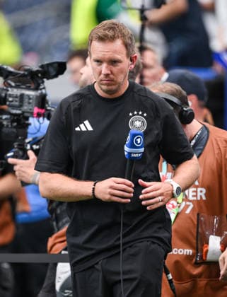 Football FIFA World Cup 2026 Preliminary Round Group E in Houston Germany Curacao 14 06 2026 Germany coach Julian Nagelsmann Germany with an ARD mic