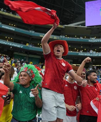 (260615) -- MONTERREY, June 15, 2026 -- Fans of Tunisia are seen before the group F match between Sweden and Tunisia at the 2026 FIFA World Cup, WM, Weltmeisterschaft, Fussball at Estadio Monterrey in Monterrey, Mexico, on June 14, 2026. (Photo by Xinhua) (SP)MEXICO-MONTERREY-FOOTBALL-FIFA WORLD CUP-GROUP F-SWE VS TUN MartinxZabala 